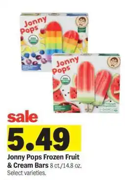 Meijer Jonny Pops Frozen Fruit & Cream Bars offer