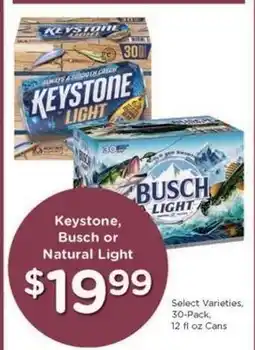 Kroger Keystone, Busch or Natural Light offer