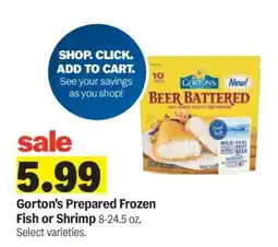 Meijer Gorton's Prepared Frozen Fish or Shrimp offer