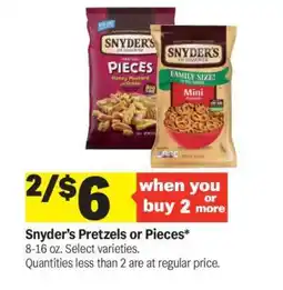 Meijer Snyder's Pretzels or Pieces offer