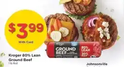 Kroger Kroger 80% Lean Ground Beef offer