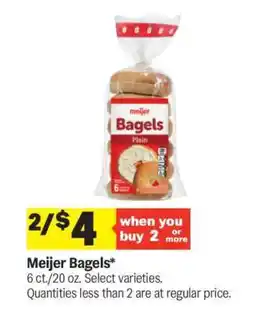 Meijer Meijer Bagels offer