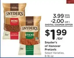 Kroger Snyder's of Hanover Pretzels offer