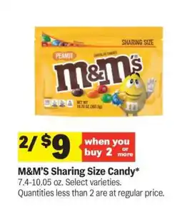 Meijer M&M's Sharing Size Candy offer