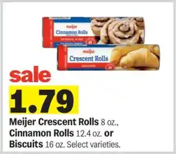 Meijer Meijer Crescent Rolls, Cinnamon Rolls, or Biscuits offer