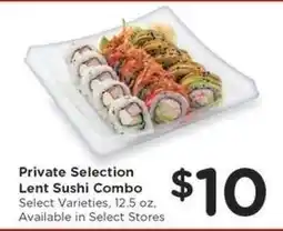 Kroger Private Selection Lent Sushi Combo offer