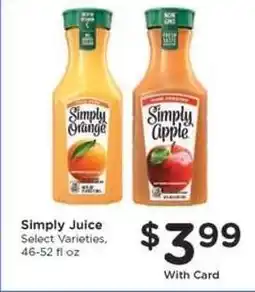 Kroger Simply Juice offer