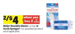 Meijer Meijer Reusable Gloves or Scrub Sponges offer