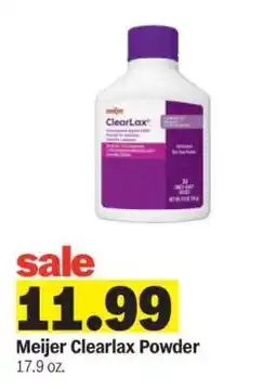 Meijer Meijer Clearlax Powder offer