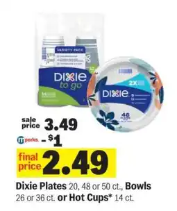 Meijer Dixie Plates, Bowls or Hot Cups offer