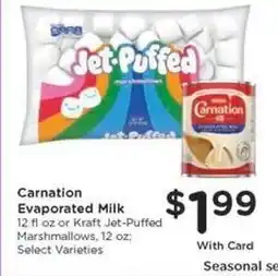 Kroger Carnation Evaporated Milk or Kraft Jet-Puffed Marshmallows offer