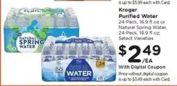 Kroger Kroger Purified Water offer