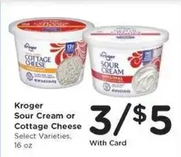 Kroger Kroger Sour Cream or Cottage Cheese offer