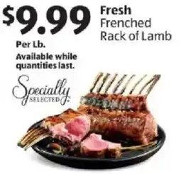 Aldi Fresh Frenched Rack of Lamb offer