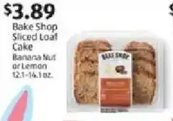Aldi Bake Shop Sliced Loaf Cake Banana Nut or Lemon offer