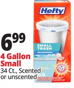 Ocean State Job Lot Hefty 4 Gallon Small Trash Bags offer