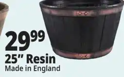 Ocean State Job Lot Whiskey Barrel Resin Planter 24.6 offer