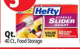Ocean State Job Lot Hefty Storage Quart Slider Bags 40 Count offer