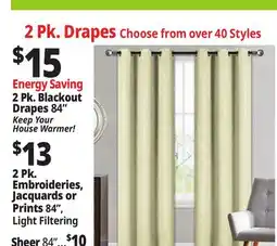 Ocean State Job Lot 2 Pk. Drapes offer
