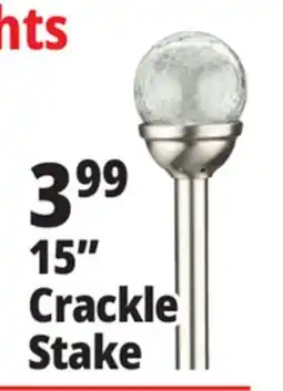 Ocean State Job Lot Outdoor Living Accents Solar Crackle LED Garden Stake 15 offer