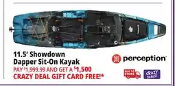 Ocean State Job Lot 11.5' Showdown Dapper Sit-On Kayak offer