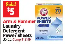 Ocean State Job Lot Arm & Hammer Laundry Detergent Power Sheets offer