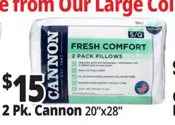Ocean State Job Lot Cannon Fresh Comfort Bed Pillows offer