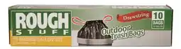 Ocean State Job Lot Rough Stuff 30 Gal Outdoor Trash Bags with Drawstring 10 ct offer