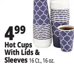 Ocean State Job Lot Hot Cups With Lids & Sleeves offer