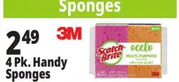 Ocean State Job Lot Scotch-Brite Ocelo Multi-Purpose 3M Sponges 4 Count offer