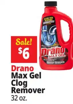 Ocean State Job Lot Drano Pro Strength Max Gel Clog Remover 32 oz offer