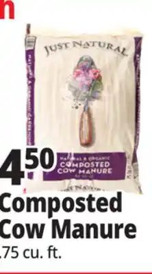 Ocean State Job Lot Just Natural Organic Composted Cow Manure .75 cu ft offer