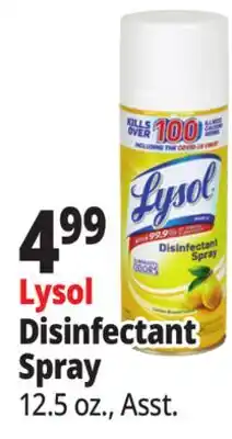 Ocean State Job Lot Lysol Disinfectant Spray Lemon Breeze Scent 12.5 oz offer