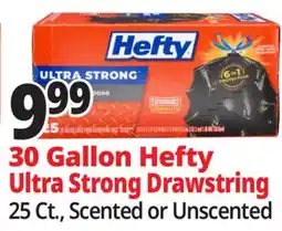 Ocean State Job Lot Hefty Ultra Strong Multipurpose White Pine Breeze 30 Gallon Trash Bags 25 Count offer