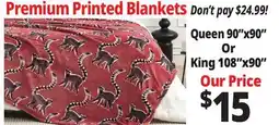 Ocean State Job Lot Premium Printed Blankets offer