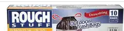 Ocean State Job Lot Rough Stuff 33 Gal Outdoor Trash Bags with Drawstring 10 Count offer