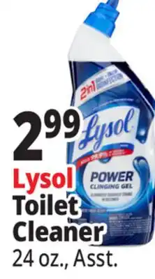 Ocean State Job Lot Lysol 2-In-1 Disinfecting Toilet Bowl + Brush Power Cleaning Gel 24 oz offer
