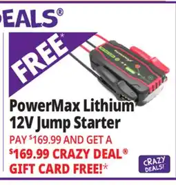 Ocean State Job Lot PowerMax Lithium 12V Jump Starter offer
