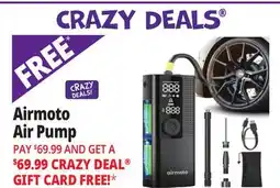 Ocean State Job Lot Airmoto Tire Inflator Portable Air Compressor Black offer