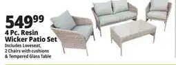 Ocean State Job Lot 4-Piece Resin Wicker Deep Seating Set offer