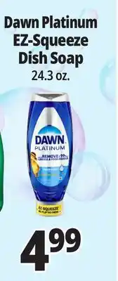 Ocean State Job Lot Dawn Platinum EZ-Squeeze Liquid Dish Detergent 24.3 oz offer