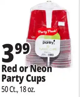 Ocean State Job Lot Kitchen Pantry Red Plastic Cups 50 Count offer