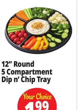 Ocean State Job Lot 12 Round 5 Compartment Dip n' Chip Tray offer