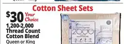 Ocean State Job Lot 1,200 -2,000 Thread Count Blend Cotton Sheet Sets offer