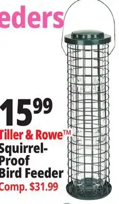 Ocean State Job Lot Tiller & Rowe Squirrel-Proof Bird Feeder offer