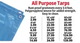 Ocean State Job Lot All Purpose Tarps offer