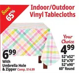 Ocean State Job Lot Indoor/Outdoor Vinyl Tablecloths offer