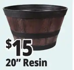 Ocean State Job Lot Whiskey Barrel Resin Planter 20 offer