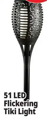 Ocean State Job Lot Outdoor Living Accents Solar 51 LED Tiki Light with Flickering Flame offer