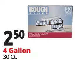 Ocean State Job Lot Rough Stuff 4 Gal Small Trash Bags 30 Count offer